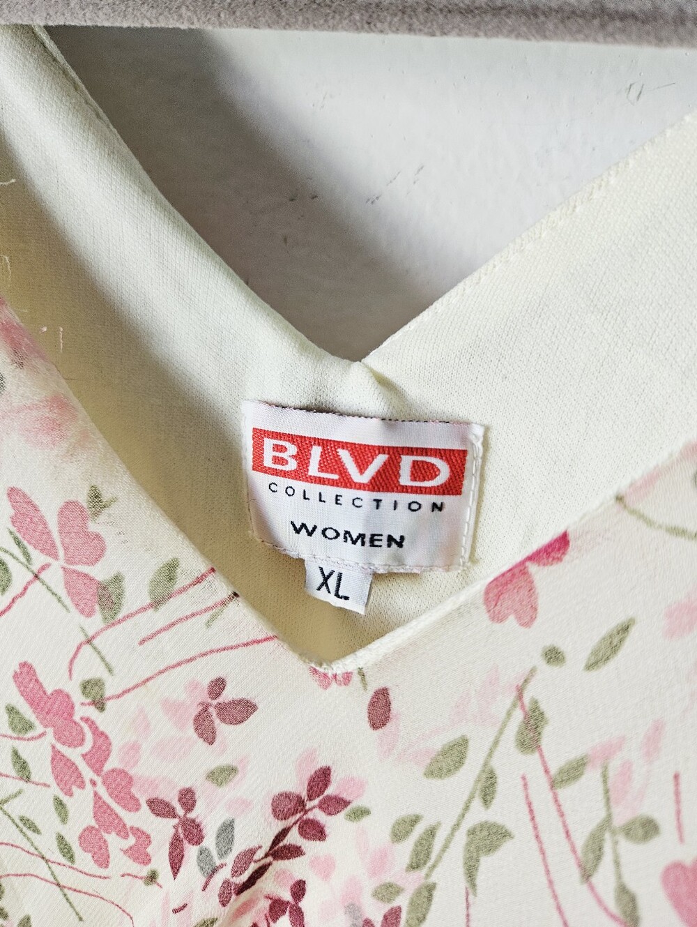 Vintage Y2K Blvd Collection Floral Slip Maxi Dress Size XL Tie Shoulder 90s - Picture 6 of 6